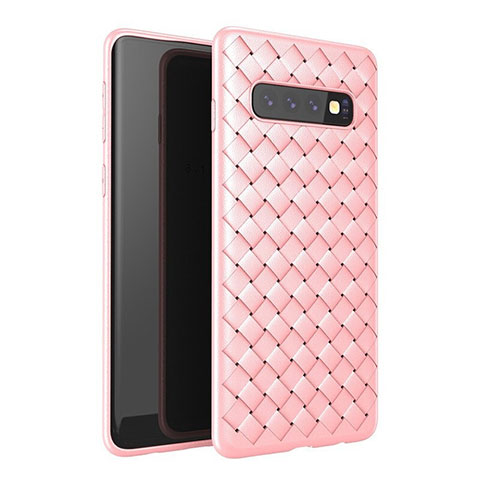 Funda Silicona Goma de Cuero Carcasa para Samsung Galaxy S10 5G Oro Rosa