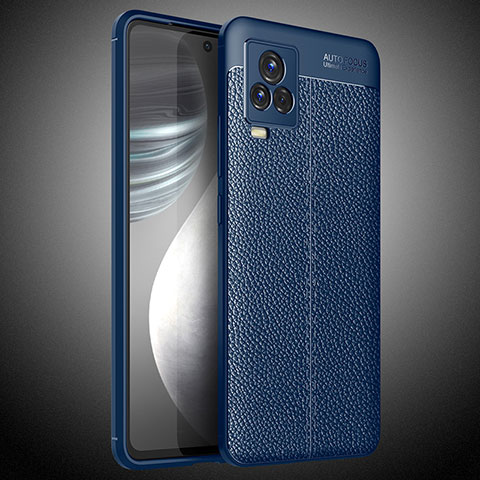 Funda Silicona Goma de Cuero Carcasa para Vivo iQOO 7 Legend 5G Azul