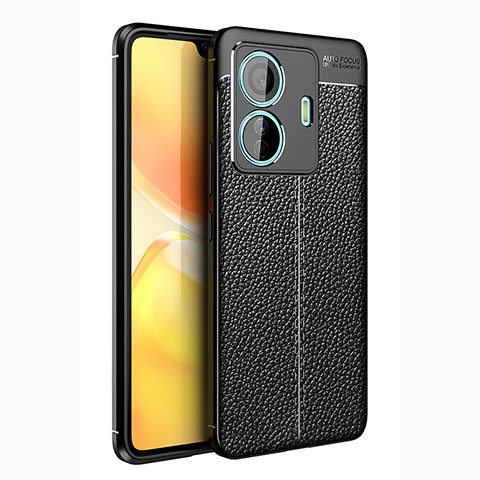 Funda Silicona Goma de Cuero Carcasa para Vivo iQOO Z6 Pro 5G Negro