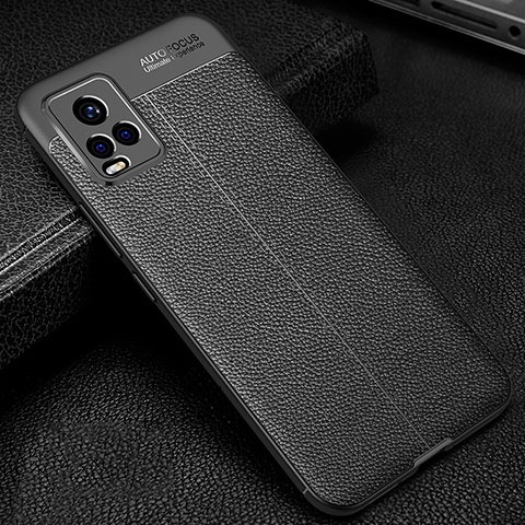 Funda Silicona Goma de Cuero Carcasa para Vivo V20 Pro 5G Negro