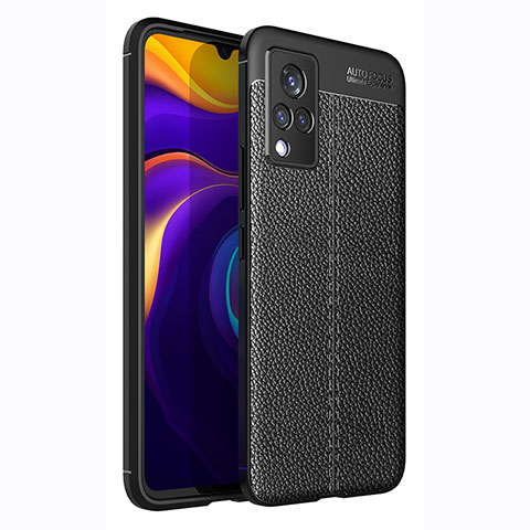 Funda Silicona Goma de Cuero Carcasa para Vivo V21 5G Negro