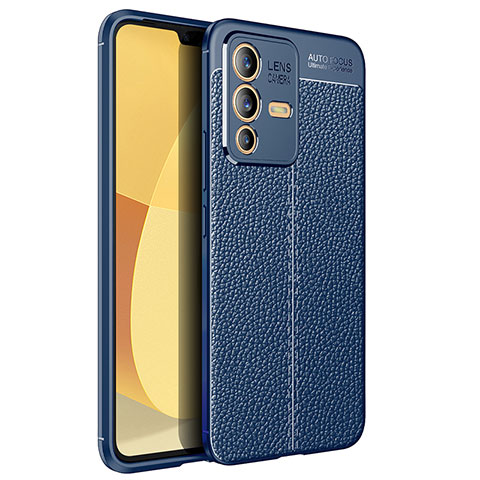 Funda Silicona Goma de Cuero Carcasa para Vivo V23 5G Azul