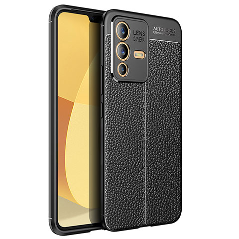 Funda Silicona Goma de Cuero Carcasa para Vivo V23 5G Negro