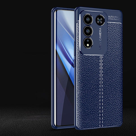 Funda Silicona Goma de Cuero Carcasa para Vivo V27 Pro 5G Azul