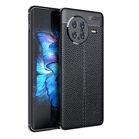 Funda Silicona Goma de Cuero Carcasa para Vivo X Note Negro