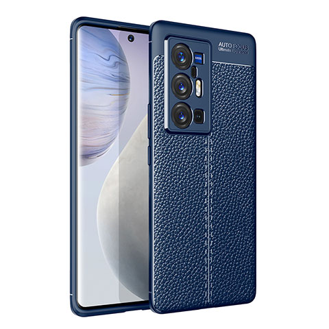 Funda Silicona Goma de Cuero Carcasa para Vivo X70 Pro+ Plus 5G Azul