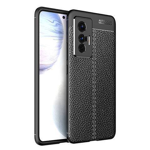 Funda Silicona Goma de Cuero Carcasa para Vivo X70t Negro