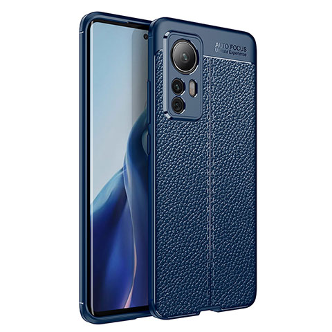 Funda Silicona Goma de Cuero Carcasa para Xiaomi Mi 12 Pro 5G Azul