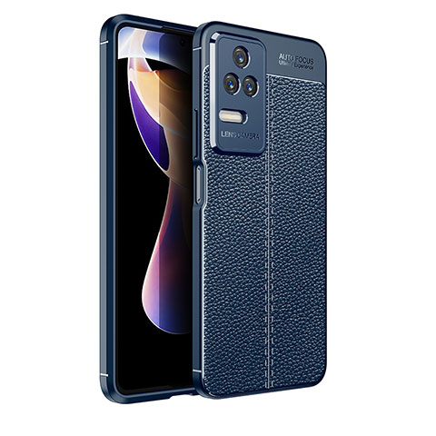 Funda Silicona Goma de Cuero Carcasa para Xiaomi Poco F4 5G Azul