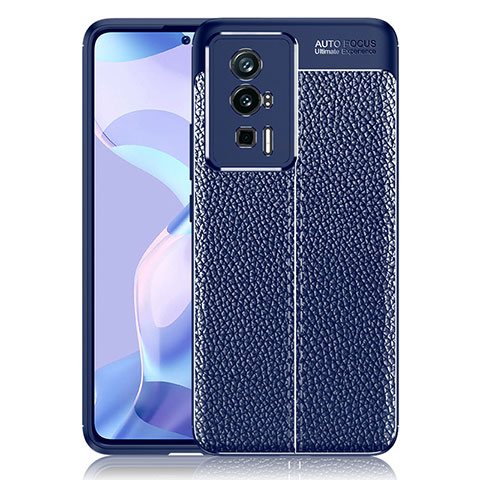 Funda Silicona Goma de Cuero Carcasa para Xiaomi Poco F5 Pro 5G Azul