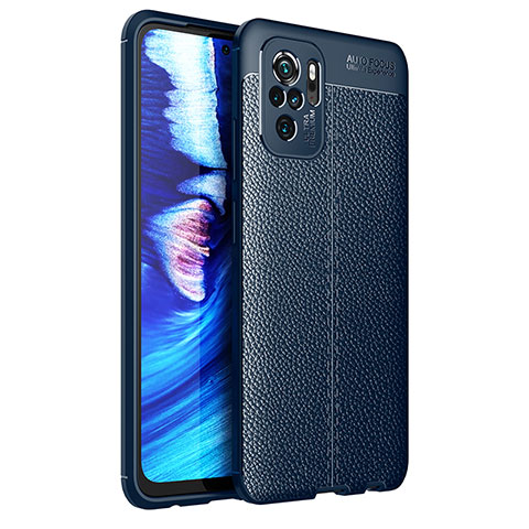 Funda Silicona Goma de Cuero Carcasa para Xiaomi Poco M5S Azul