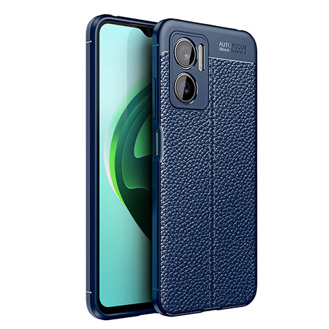 Funda Silicona Goma de Cuero Carcasa para Xiaomi Redmi 10 5G Azul