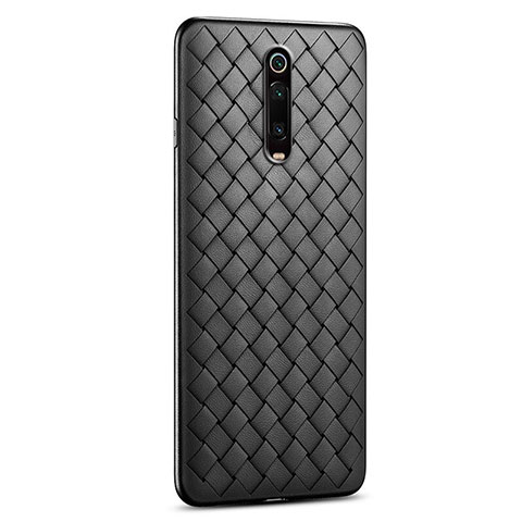 Funda Silicona Goma de Cuero Carcasa para Xiaomi Redmi K20 Negro