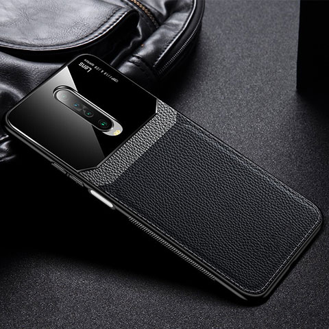 Funda Silicona Goma de Cuero Carcasa para Xiaomi Redmi K30 4G Negro