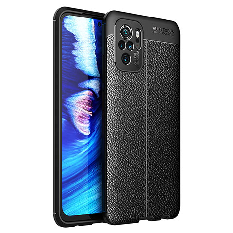 Funda Silicona Goma de Cuero Carcasa para Xiaomi Redmi Note 10S 4G Negro