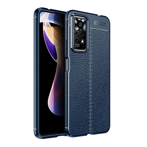 Funda Silicona Goma de Cuero Carcasa para Xiaomi Redmi Note 11 Pro 4G Azul