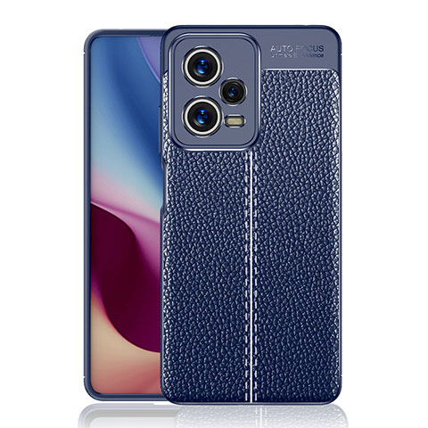 Funda Silicona Goma de Cuero Carcasa para Xiaomi Redmi Note 12 Pro 5G Azul