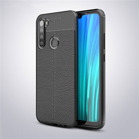 Funda Silicona Goma de Cuero Carcasa para Xiaomi Redmi Note 8 (2021) Negro