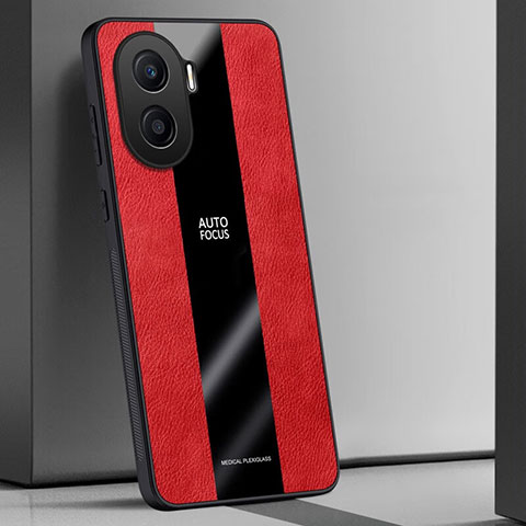 Funda Silicona Goma de Cuero Carcasa PB1 para Huawei Honor X40i 5G Rojo