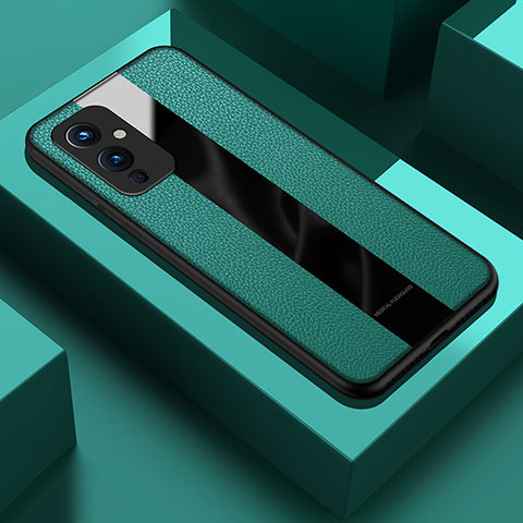 Funda Silicona Goma de Cuero Carcasa PB1 para OnePlus 9 5G Verde