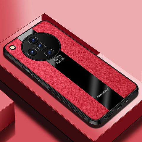 Funda Silicona Goma de Cuero Carcasa PB1 para Oppo Find X7 5G Rojo