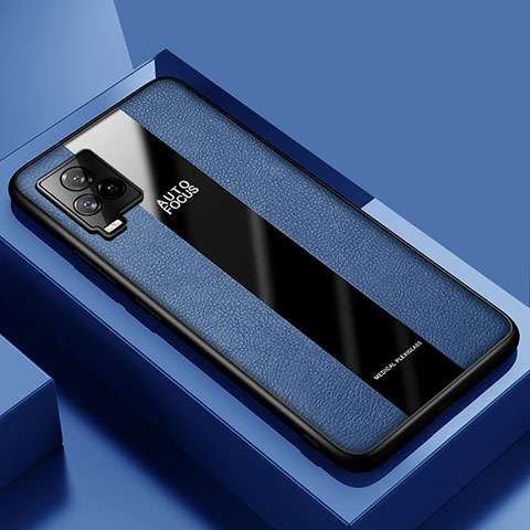 Funda Silicona Goma de Cuero Carcasa PB1 para Vivo V21s 5G Azul