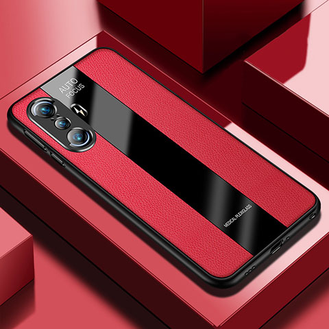 Funda Silicona Goma de Cuero Carcasa PB1 para Xiaomi Redmi K40 Gaming 5G Rojo