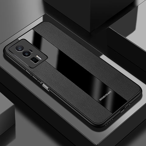 Funda Silicona Goma de Cuero Carcasa PB1 para Xiaomi Redmi K60 Pro 5G Negro