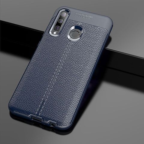 Funda Silicona Goma de Cuero Carcasa S01 para Huawei Honor 20 Lite Azul