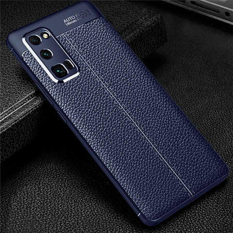 Funda Silicona Goma de Cuero Carcasa S01 para Huawei Honor 30 Pro Azul