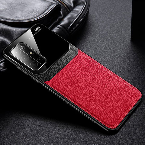 Funda Silicona Goma de Cuero Carcasa S01 para Huawei Honor 30S Rojo