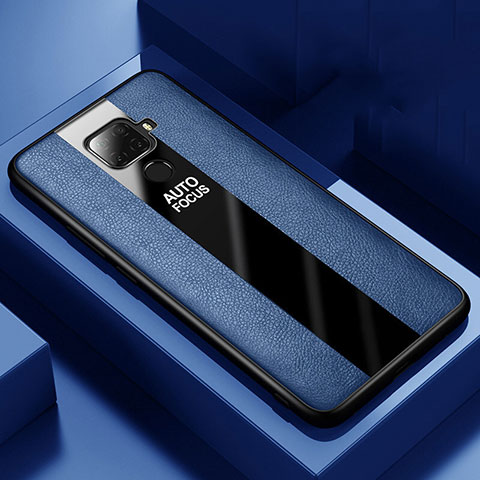 Funda Silicona Goma de Cuero Carcasa S01 para Huawei Nova 5i Pro Azul