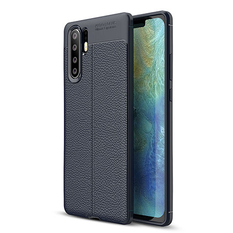 Funda Silicona Goma de Cuero Carcasa S01 para Huawei P30 Pro New Edition Azul