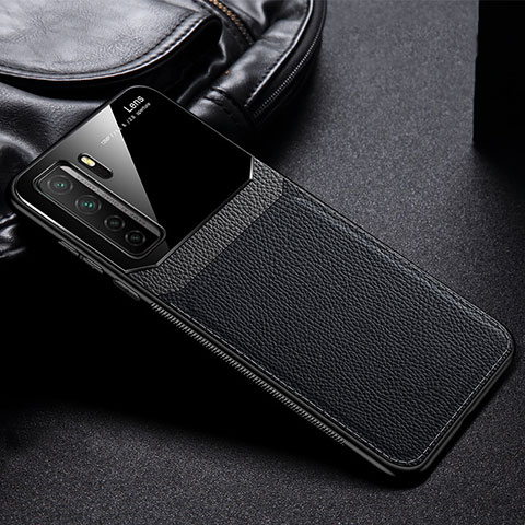 Funda Silicona Goma de Cuero Carcasa S01 para Huawei P40 Lite 5G Negro