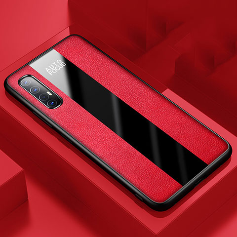 Funda Silicona Goma de Cuero Carcasa S01 para Oppo Find X2 Neo Rojo