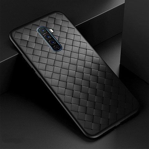 Funda Silicona Goma de Cuero Carcasa S01 para Oppo Reno Ace Negro