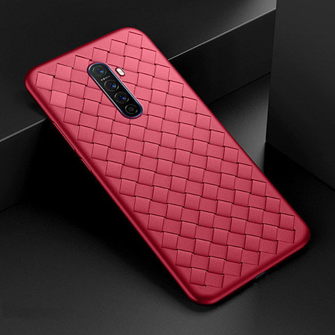 Funda Silicona Goma de Cuero Carcasa S01 para Oppo Reno Ace Rojo