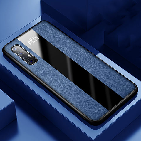 Funda Silicona Goma de Cuero Carcasa S01 para Oppo Reno3 Pro Azul