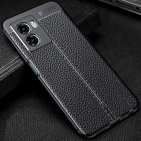 Funda Silicona Goma de Cuero Carcasa S01 para Realme V23i 5G Negro