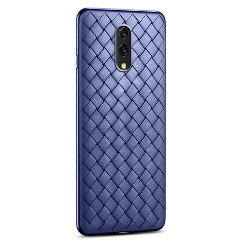 Funda Silicona Goma de Cuero Carcasa S01 para Realme X Azul