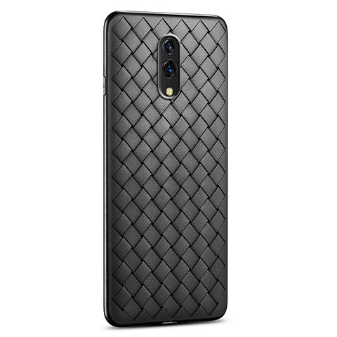 Funda Silicona Goma de Cuero Carcasa S01 para Realme X Negro