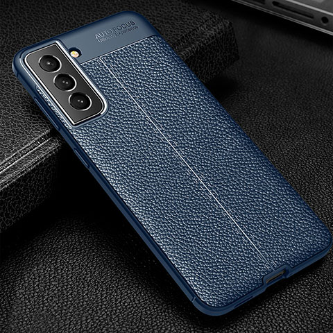 Funda Silicona Goma de Cuero Carcasa S01 para Samsung Galaxy S23 Plus 5G Azul