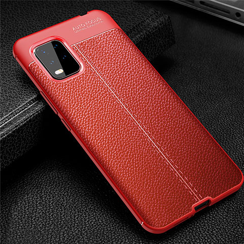 Funda Silicona Goma de Cuero Carcasa S01 para Xiaomi Mi 10 Lite Rojo