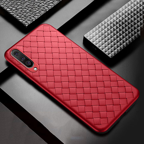 Funda Silicona Goma de Cuero Carcasa S01 para Xiaomi Mi A3 Rojo