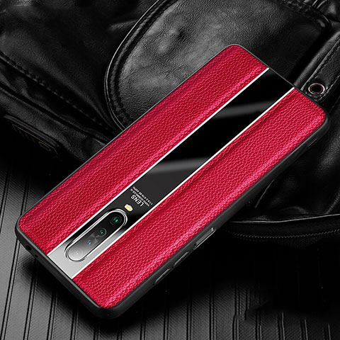 Funda Silicona Goma de Cuero Carcasa S01 para Xiaomi Poco X2 Rojo