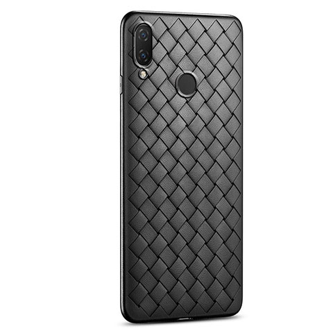 Funda Silicona Goma de Cuero Carcasa S01 para Xiaomi Redmi Note 7 Pro Negro