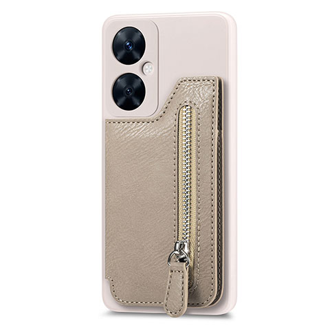 Funda Silicona Goma de Cuero Carcasa S01D para Huawei Nova 11i Caqui