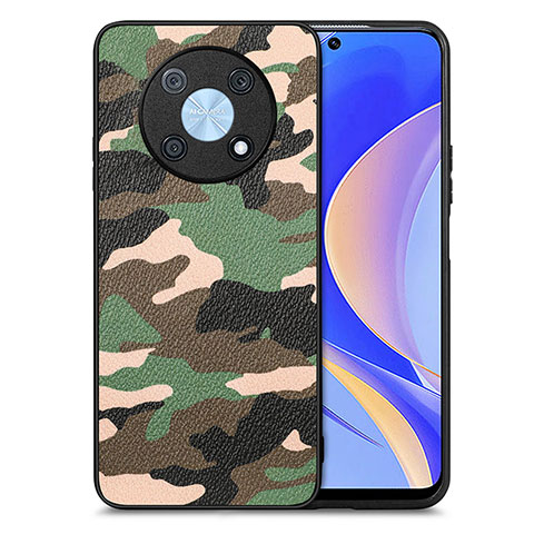 Funda Silicona Goma de Cuero Carcasa S01D para Huawei Nova Y90 Verde