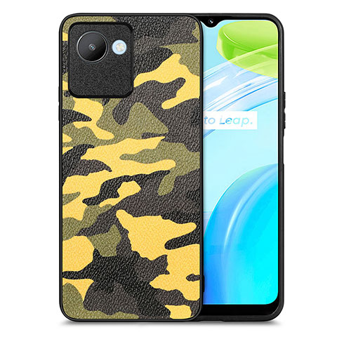 Funda Silicona Goma de Cuero Carcasa S01D para Realme Narzo 50i Prime Amarillo