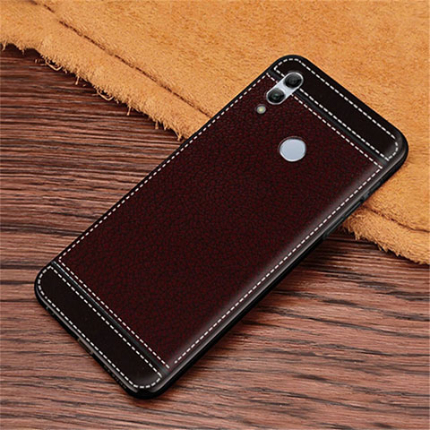 Funda Silicona Goma de Cuero Carcasa S02 para Huawei Honor 10 Lite Marron